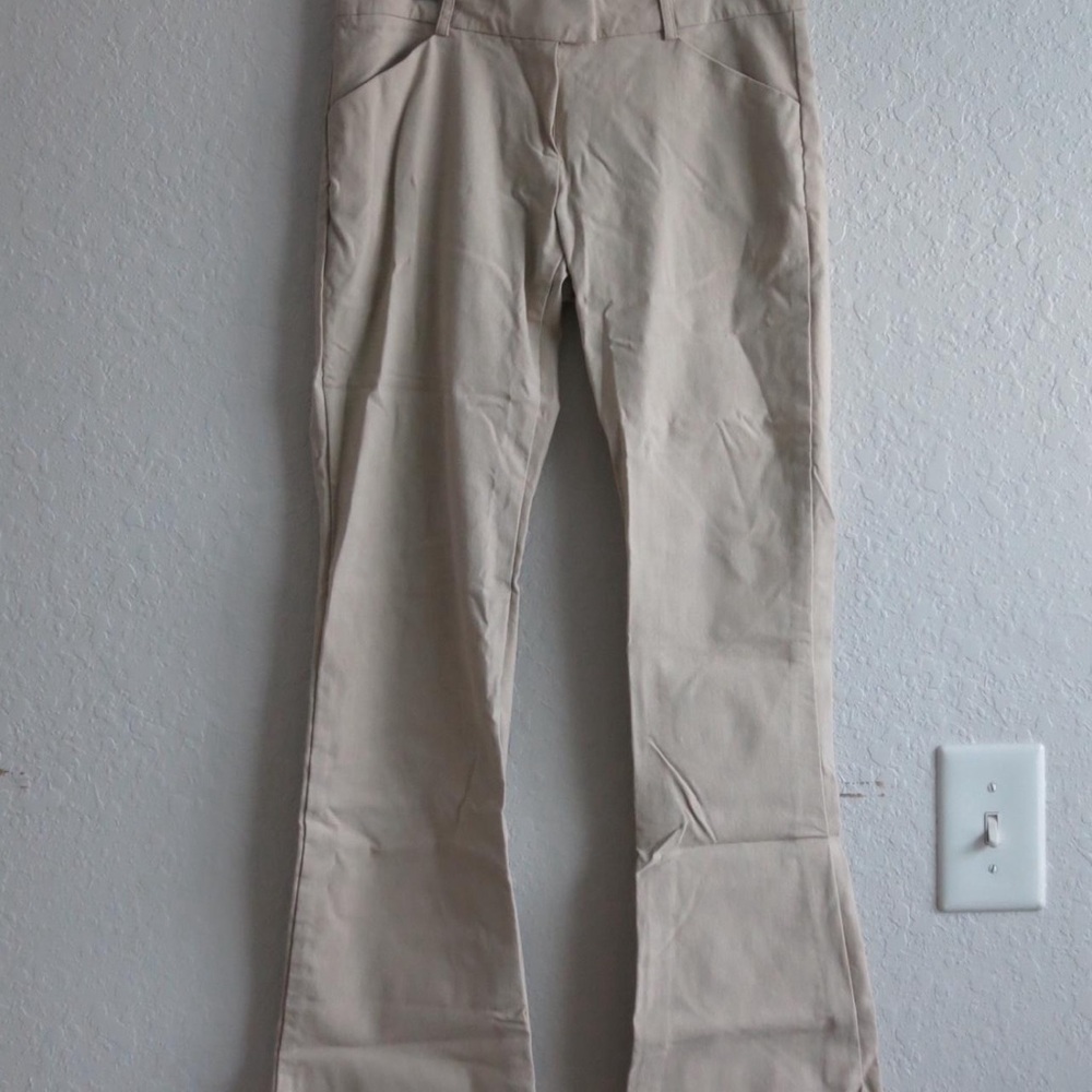 Women's Khaki Slacks Flare Trousers